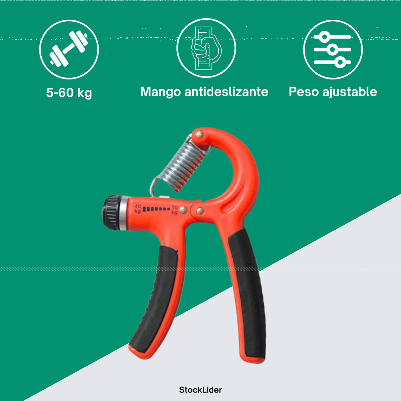 Fortalecedor de Agarre Ajustable 5–60 kg