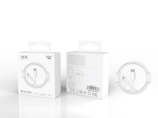 🔌 Cable USB-C a Lightning 30W – Carga Rápida y Resistente